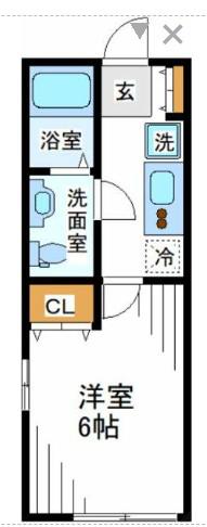 BLUE OCEAN上大岡(1K/1階)の間取り写真
