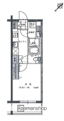 ベラスウイータ高田馬場(1K/3階)の間取り写真