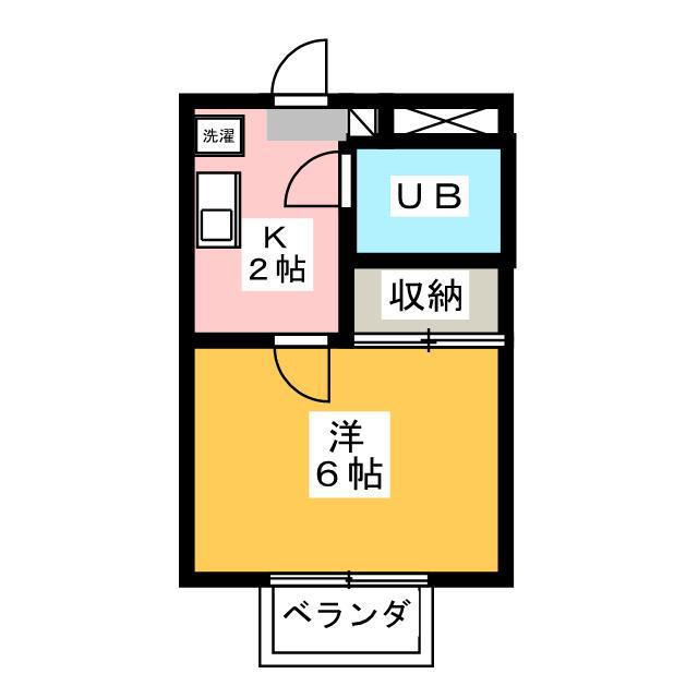 アオキハウス(1K/3階)の間取り写真