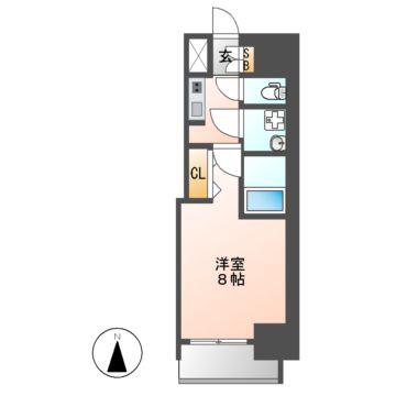 S-RESIDENCE庄内通ノース(1K/7階)の間取り写真