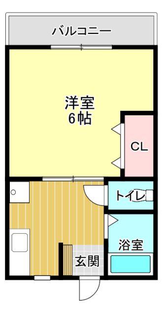Sハイツ(1K/2階)の間取り写真