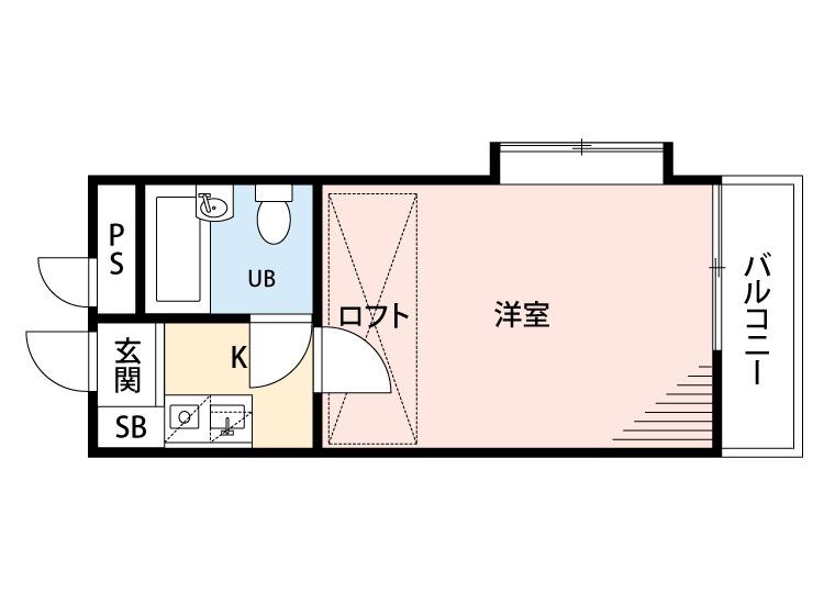 ハイツセルシオン(1K/2階)の間取り写真