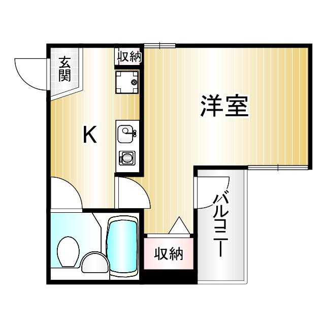 プレール明大前(1K/4階)の間取り写真