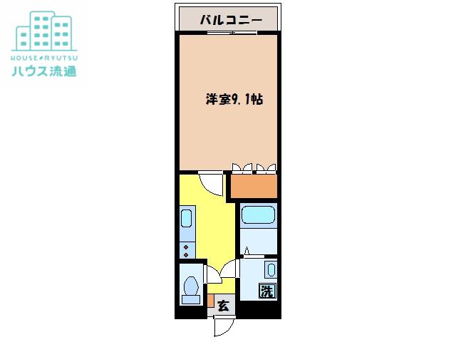 サニーヒルズ出雲(1K/1階)の間取り写真
