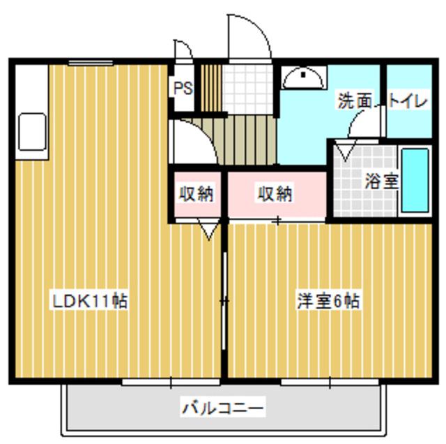 メゾンアンジュ(1LDK/1階)の間取り写真
