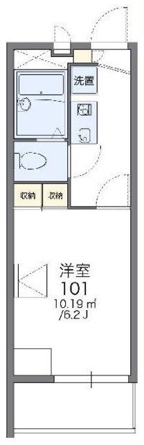 レオパレスメイフラワー(1K/1階)の間取り写真