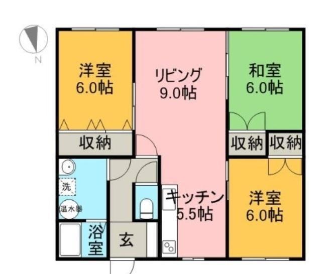 グレース(3LDK/1階)の間取り写真