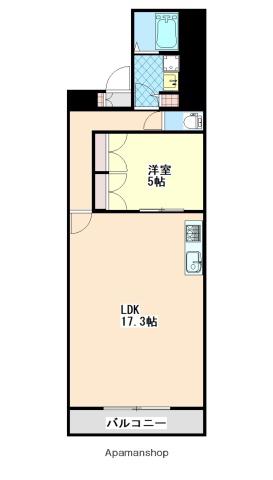 CASAGRAN鹿児島(1LDK/3階)の間取り写真