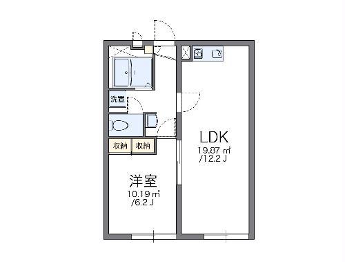 レオパレスT&S II(1LDK/2階)の間取り写真