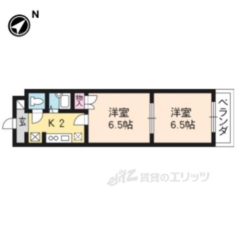 森下マンションI(2K/4階)の間取り写真