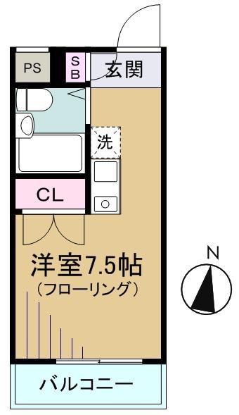 メインステージ中井駅前(ワンルーム/4階)の間取り写真