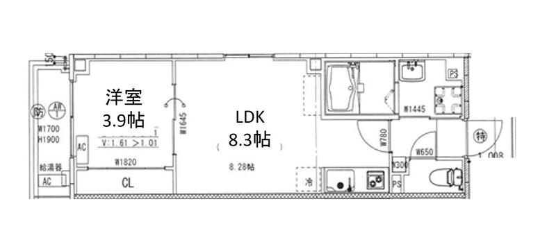 ARCA豊中曽根(1LDK/3階)の間取り写真