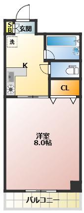 サンフィールド目白(1K/1階)の間取り写真