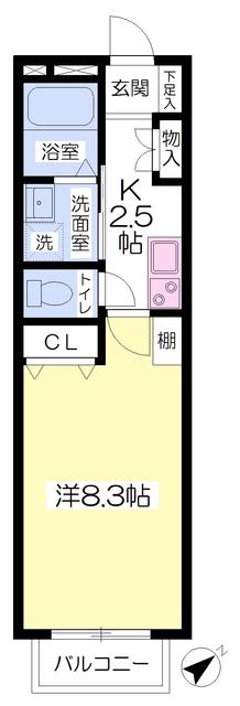 VILA OTEMACHI(1K/1階)の間取り写真