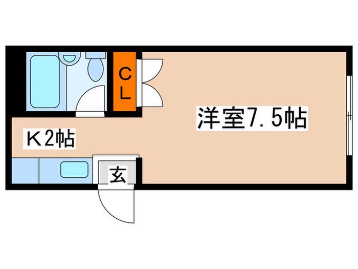 山崎ビル(1K/4階)の間取り写真