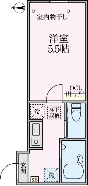 サンコート上石神井(1K/1階)の間取り写真