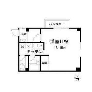 チェリーコア(1K/3階)の間取り写真