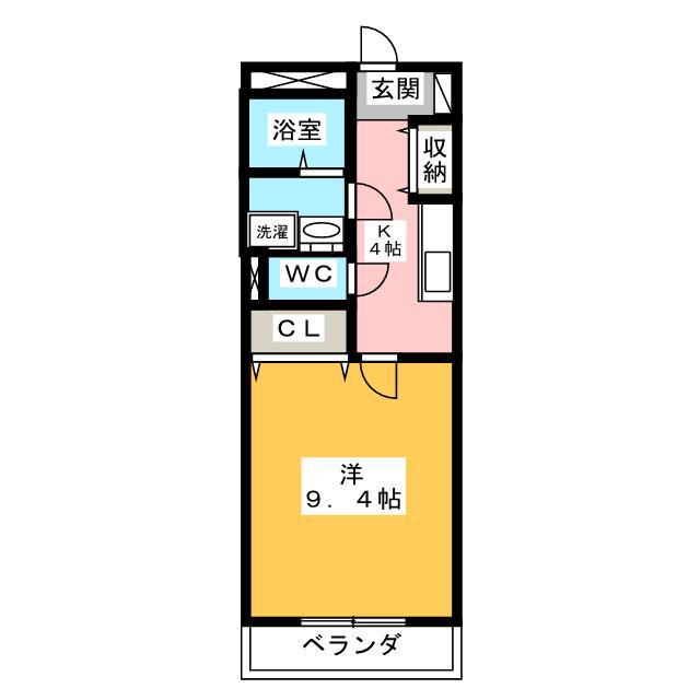メゾーネマルクVI(1K/3階)の間取り写真