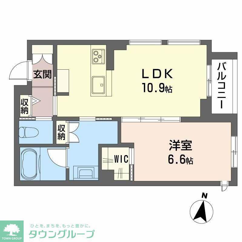 アンシャンテ長町南(1LDK/3階)の間取り写真