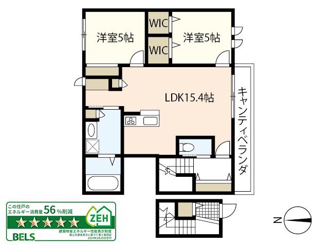 メゾンM.M.M(2LDK/2階)の間取り写真