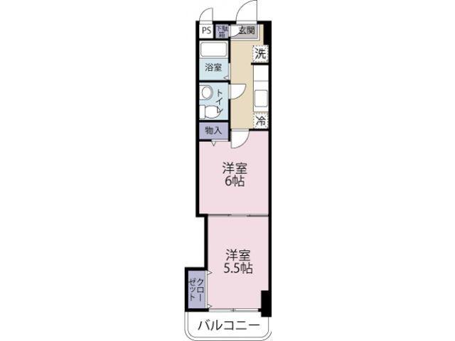 木下鉱産ビル(2K/3階)の間取り写真