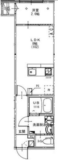 KEIAI RESIDENCE 宮原II(1LDK/1階)の間取り写真