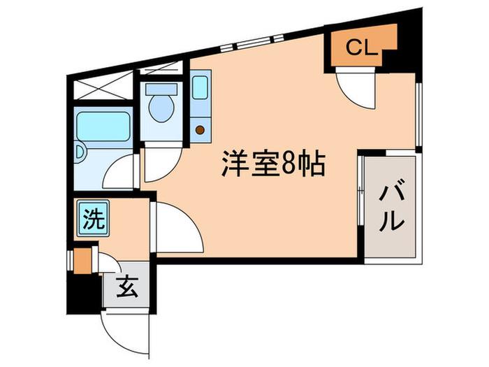 大野屋壱番館(ワンルーム/4階)の間取り写真