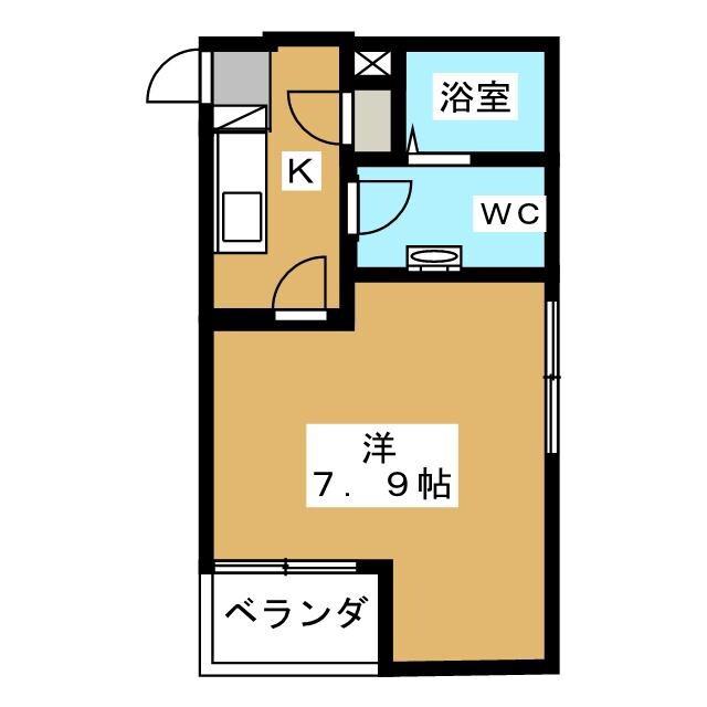 ROOM335(1K/2階)の間取り写真