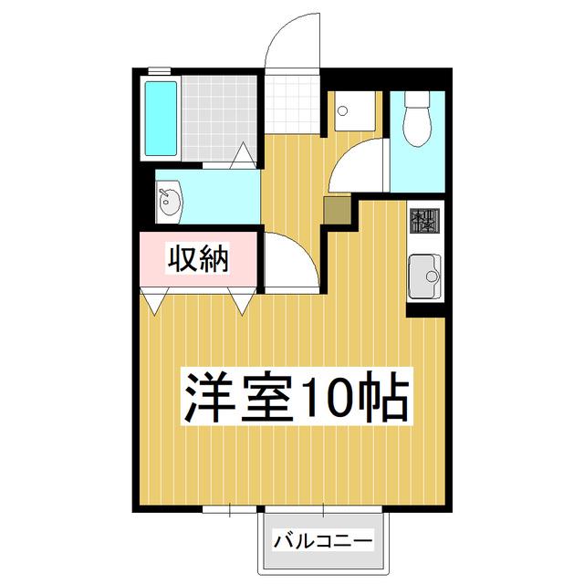 アルテナードMII(ワンルーム/2階)の間取り写真