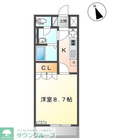 ANGELIC・SMILE(1K/2階)の間取り写真