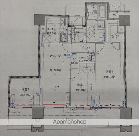 MJR赤坂タワー(3LDK/3階)の間取り写真