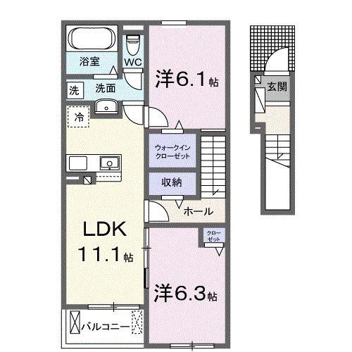 DORADO T(2LDK/2階)の間取り写真