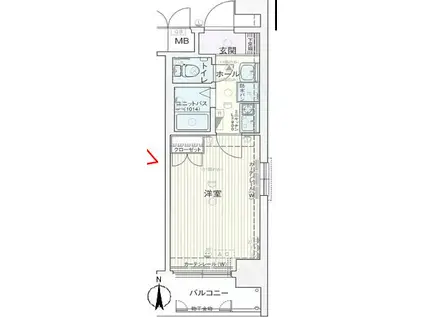 ラナップスクエア大手前(1K/10階)の間取り写真