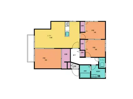 ヴェルデュール本多の森(3LDK/2階)の間取り写真