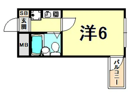 HILL TOP TERRACE(1K/5階)の間取り写真