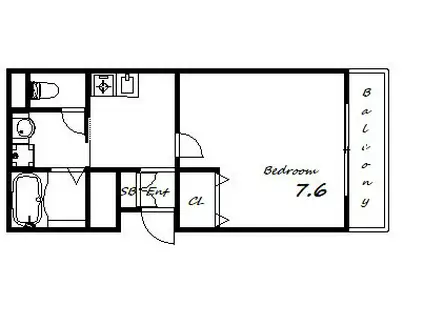 ルミエール下條(1K/1階)の間取り写真