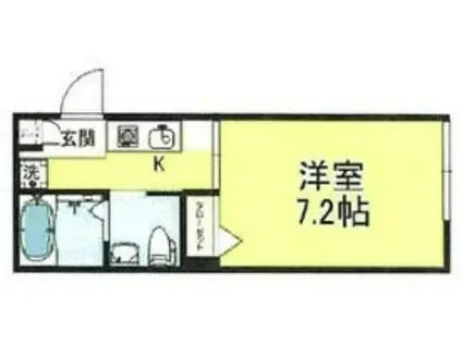 SSフラット(1K/1階)の間取り写真