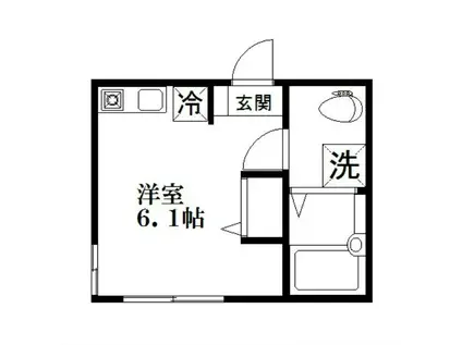 ハレ・ヨコハマ(ワンルーム/1階)の間取り写真