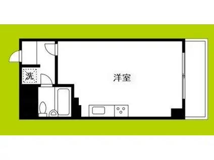 ノバカネイチ中津(ワンルーム/1階)の間取り写真