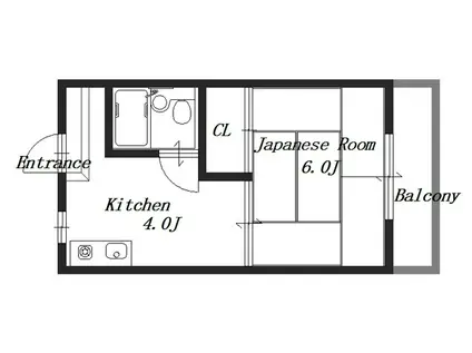 シノマンション(1K/2階)の間取り写真