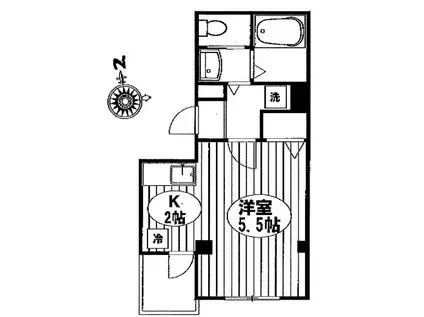 アルソス妙典(ワンルーム/2階)の間取り写真