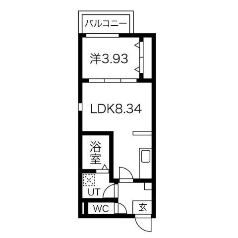 PATINA烏森(1LDK/2階)の間取り写真