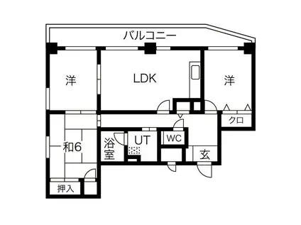 第五梅野ビル(3LDK/3階)の間取り写真