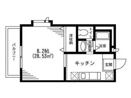 RISABE南阿佐ヶ谷(1K/1階)の間取り写真