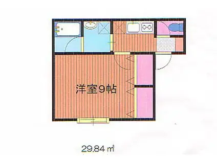 メゾンクインテット(1K/1階)の間取り写真