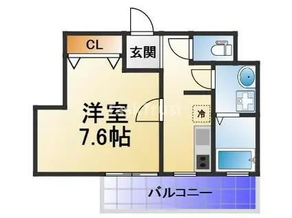 アクアカデーレ大宮(1K/2階)の間取り写真