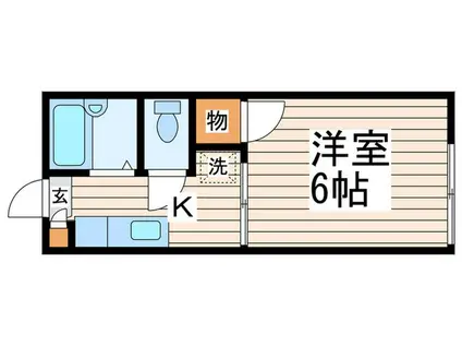 ドリームハイツ江原町A棟(1K/1階)の間取り写真