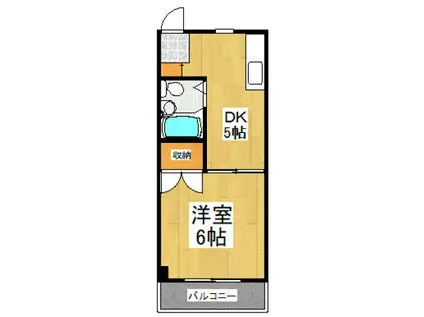 秋津トーマ・ビル(1K/4階)の間取り写真