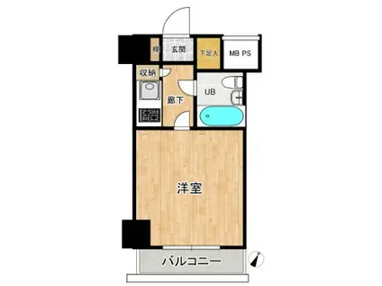 ライオンズマンション亀戸第6(1K/10階)の間取り写真