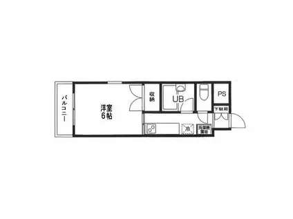 カームマンション明神町(1K/7階)の間取り写真